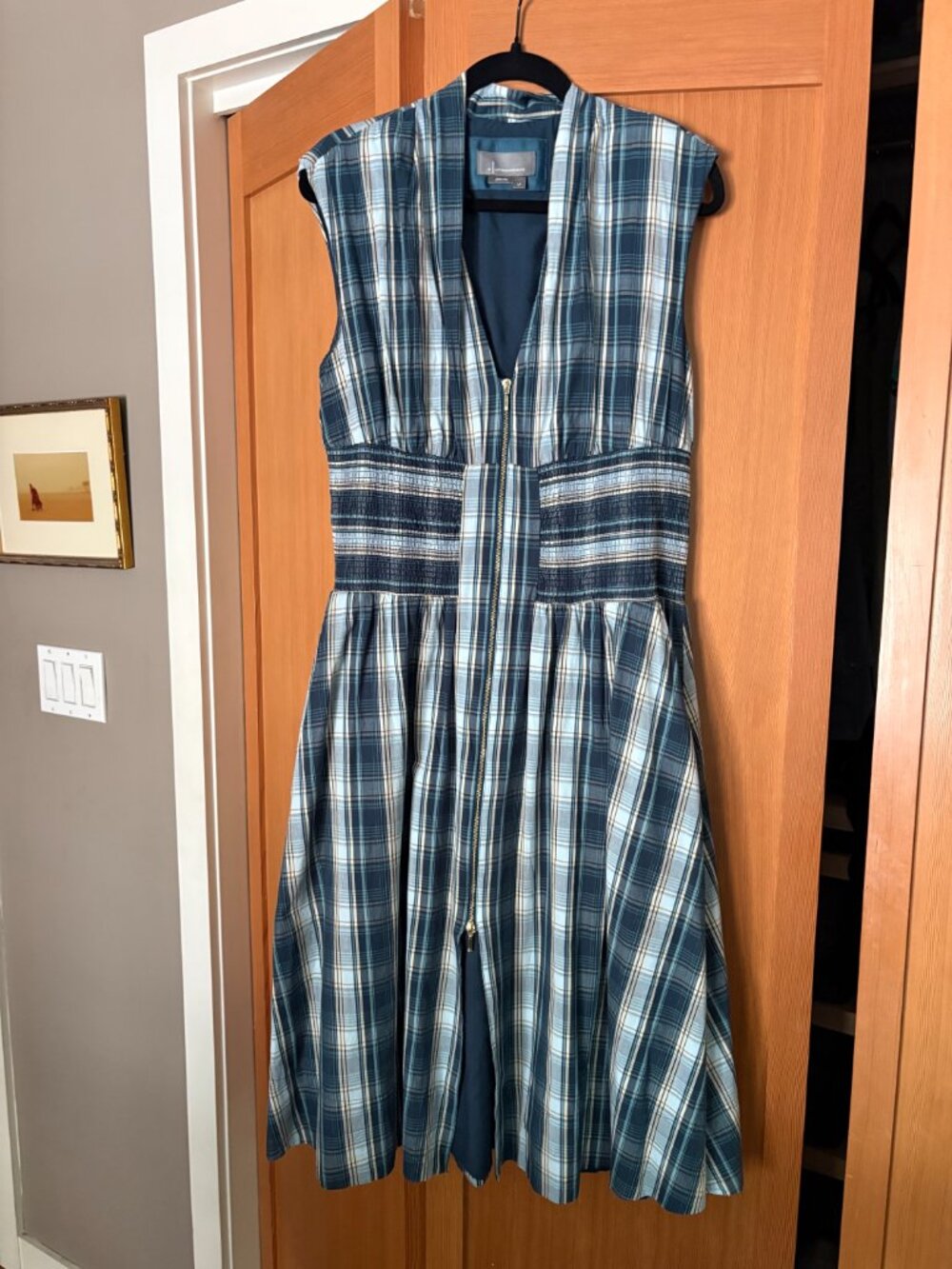 By Anthropologie Tommie plaid midi dress